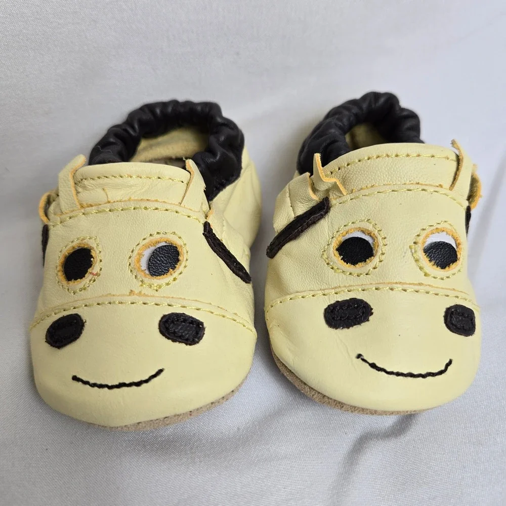 Pooky Babies Infant Shoes 0-6‎ Months Yellow Black Whimsical Bee Design Y2K